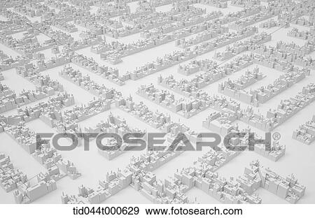 Stock Photo - a maze formed with buildings . Fotosearch