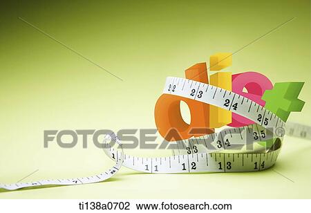 Stock Image - a measurement band wrapped around the word diet. Fotosearch