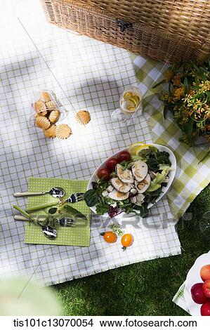 a picnic set spread out on a sheet View Large Photo Image Picture - a picnic set spread out on a sheet. Fotosearch
