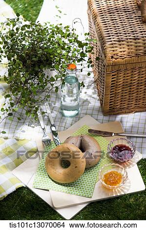 a picnic set spread out on a sheet View Large Photo Image Picture - a picnic set spread out on a sheet. Fotosearch