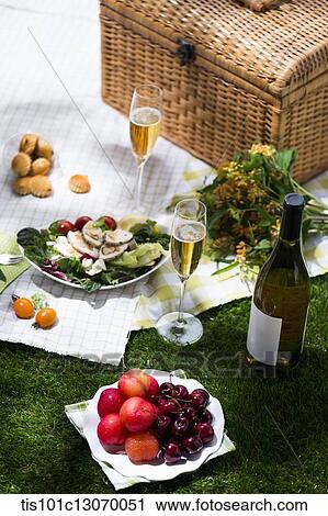 a picnic set spread out on a sheet View Large Photo Image Stock Image - a picnic set spread out on a sheet. Fotosearch