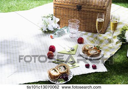 a picnic set spread out on a sheet View Large Photo Image Stock Image - a picnic set spread out on a sheet. Fotosearch