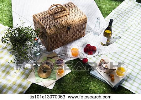 a picnic set spread out on a sheet View Large Photo Image Stock Image - a picnic set spread out on a sheet. Fotosearch
