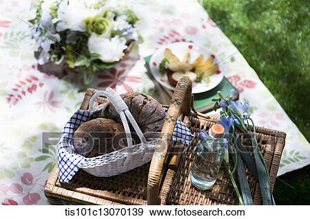 a picnic set spread out on a sheet View Large Photo Image Stock Photo - a picnic set spread out on a sheet. Fotosearch