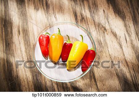 Stock Photo - a plate with paprika. Fotosearch