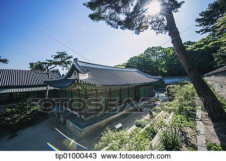 Stock Image - a traditional Korean village. Fotosearch