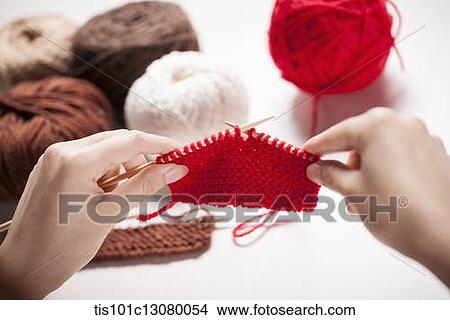 a woman doing knit stitches View Large Photo Image Picture - a woman doing knit stitches . Fotosearch