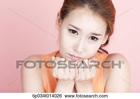 a woman with sad face View Large Photo Image Stock Photograph - a woman with sad face. Fotosearch