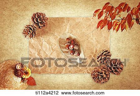 an illustration of pine cones and a blank paper View Large Photo Image Stock Image - an illustration of pine cones and a blank paper. Fotosearch