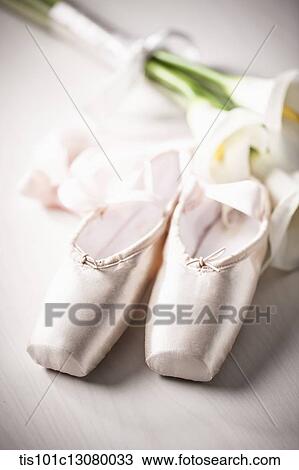 ballet shoes and bundle of flowers View Large Photo Image Stock Image - ballet shoes and bundle of flowers. Fotosearch