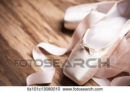 ballet shoes on a wooden floor View Large Photo Image Stock Image - ballet shoes on a wooden floor. Fotosearch