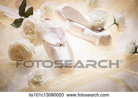 ballet shoes with flowers View Large Photo Image Stock Image - ballet shoes with flowers. Fotosearch