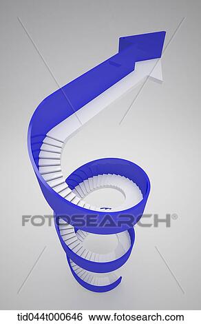 blue and white wavy stair arrow View Large Photo Image Stock Photograph - blue and white wavy stair arrow. Fotosearch