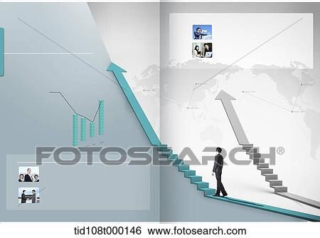 booklet template featuring businessman on the road View Large Photo Image Stock Photograph - booklet template featuring businessman on the road. Fotosearch
