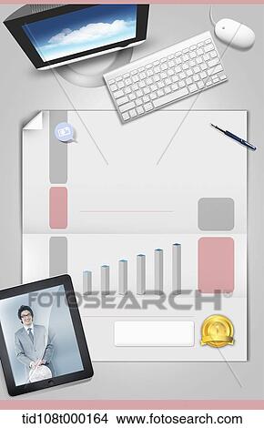 Picture - booklet template related to business . Fotosearch