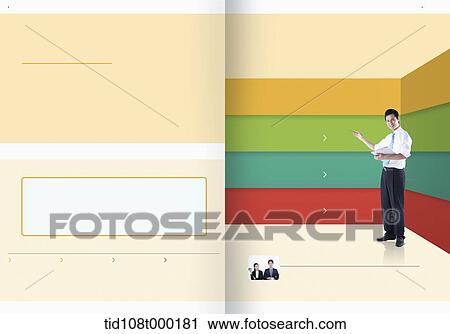 Stock Image - booklet template related to business . Fotosearch