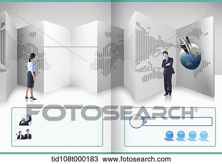 Stock Image - booklet template related to business . Fotosearch