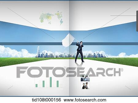 booklet template related to business View Large Photo Image Stock Photograph - booklet template related to business . Fotosearch