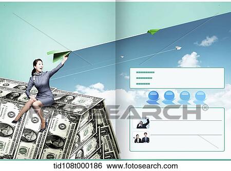 Stock Photograph - booklet template related to business . Fotosearch
