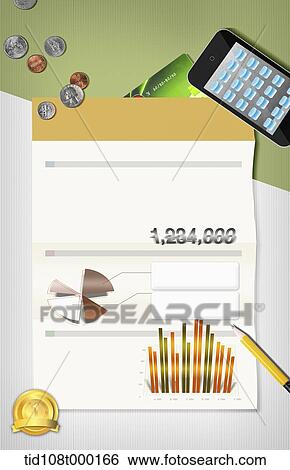 Stock Photograph - booklet template related to finance. Fotosearch