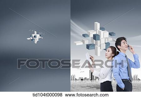 business booklet template featuring business people in illustrated background View Large Photo Image Stock Photo - business booklet template featuring business people in illustrated background . Fotosearch