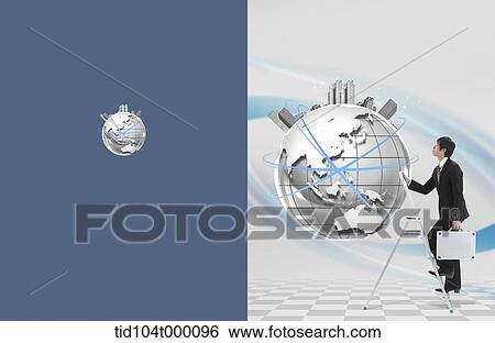 business booklet template featuring business people in illustrated background View Large Photo Image Stock Photograph - business booklet template featuring business people in illustrated background . Fotosearch