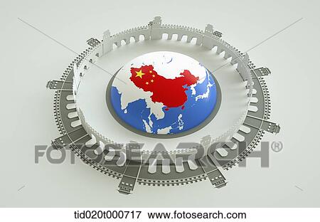 Chinese map on top of a globe View Large Photo Image Stock Photo - Chinese map on top of a globe. Fotosearch