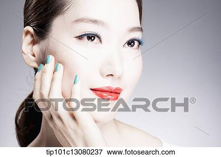 close up shot of a woman in red lips View Large Photo Image Stock Photo - close up shot of a woman in red lips. Fotosearch