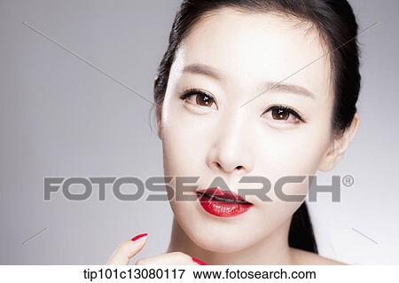 close up shot of a woman in red lipsticks View Large Photo Image Stock Photo - close up shot of a woman in red lipsticks. Fotosearch