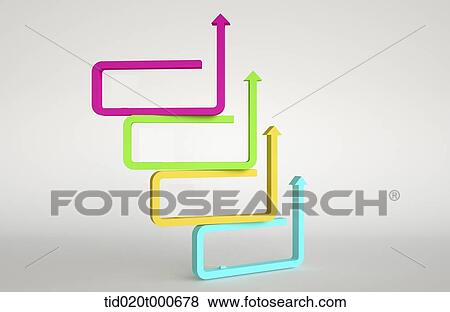 colorful arrows heading upward View Large Photo Image Stock Photo - colorful arrows heading upward. Fotosearch