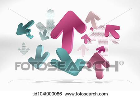 colorful arrows in 3D angles in white background View Large Photo Image Stock Photograph - colorful arrows in 3D angles in white background . Fotosearch