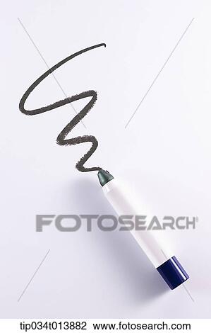 curly line drawn with make up pen View Large Photo Image Stock Image - curly line drawn with make up pen. Fotosearch