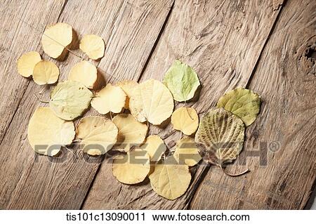 dead leaves on wood surface View Large Photo Image Stock Image - dead leaves on wood surface. Fotosearch
