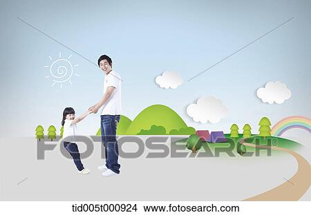 family on a picnic in illustrated background View Large Photo Image Picture - family on a picnic in illustrated background . Fotosearch