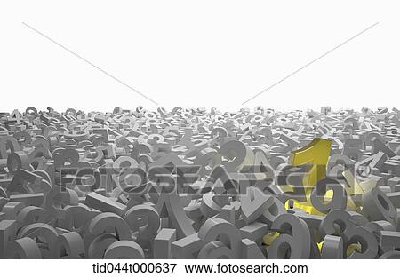 golden number one among bunch of white numbers View Large Photo Image Stock Photo - golden number one among bunch of white numbers . Fotosearch