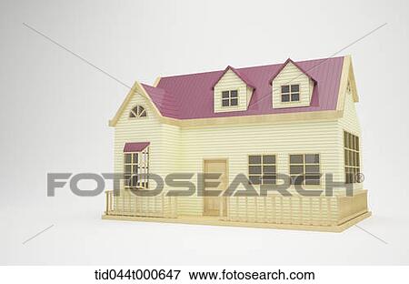graphic of a 3d house with red roof View Large Photo Image Stock Photo - graphic of a 3d house with red roof. Fotosearch