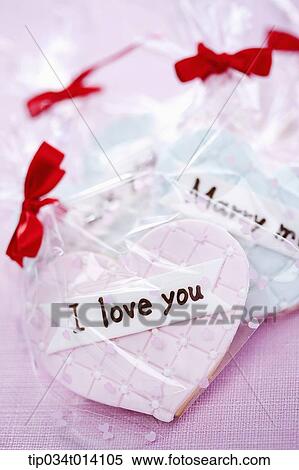 Stock Photography - heart shape cookies . Fotosearch
