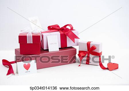 I love you note with gift boxes View Large Photo Image Stock Photograph - I love you note with gift boxes. Fotosearch