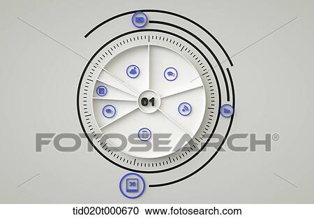 icons inside a pie graph View Large Photo Image Stock Image - icons inside a pie graph. Fotosearch