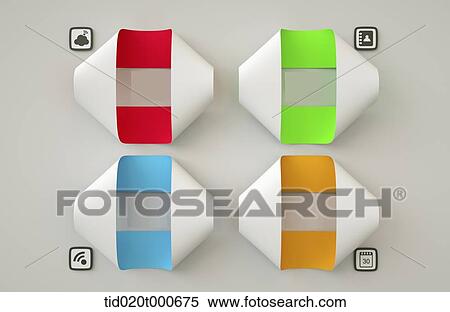 icons with colorful tapes View Large Photo Image Stock Photography - icons with colorful tapes. Fotosearch