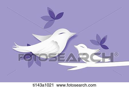 illustrated birds in purple background View Large Photo Image Stock Image - illustrated birds in purple background. Fotosearch