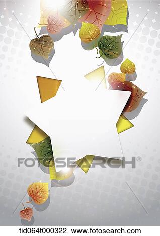 illustration autumn memo template in shape of star View Large Photo Image Stock Image - illustration autumn memo template in shape of star. Fotosearch