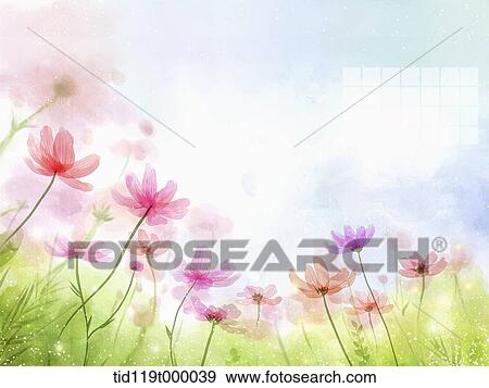 illustration calendar template featuring pink flowers View Large Photo Image Stock Photo - illustration calendar template featuring pink flowers . Fotosearch