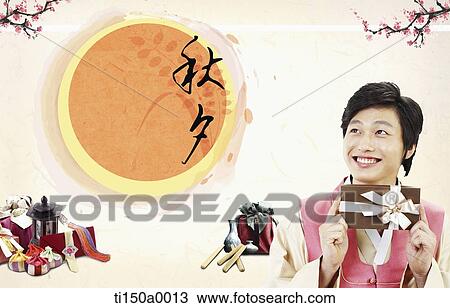 Stock Image - illustration card template in concept of Chuseok. Fotosearch