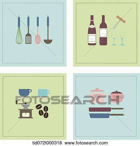 illustration icon set related to food View Large Photo Image Stock Photo - illustration icon set related to food. Fotosearch