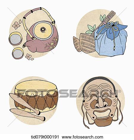 illustration icon set related to Korean Chuseok View Large Photo Image Stock Image - illustration icon set related to Korean Chuseok. Fotosearch