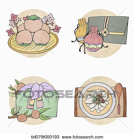 illustration icon set related to Korean Chuseok View Large Photo Image Stock Image - illustration icon set related to Korean Chuseok. Fotosearch