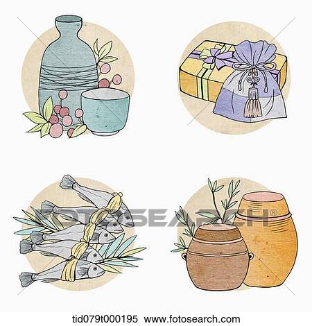 illustration icon set related to Korean Chuseok View Large Photo Image Stock Photography - illustration icon set related to Korean Chuseok. Fotosearch