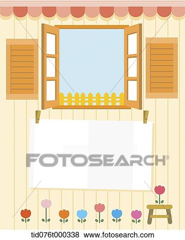 Stock Photo - illustration memo template featuring a window. Fotosearch