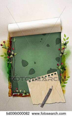 illustration memo template featuring green notebook View Large Photo Image Stock Image - illustration memo template featuring green notebook. Fotosearch